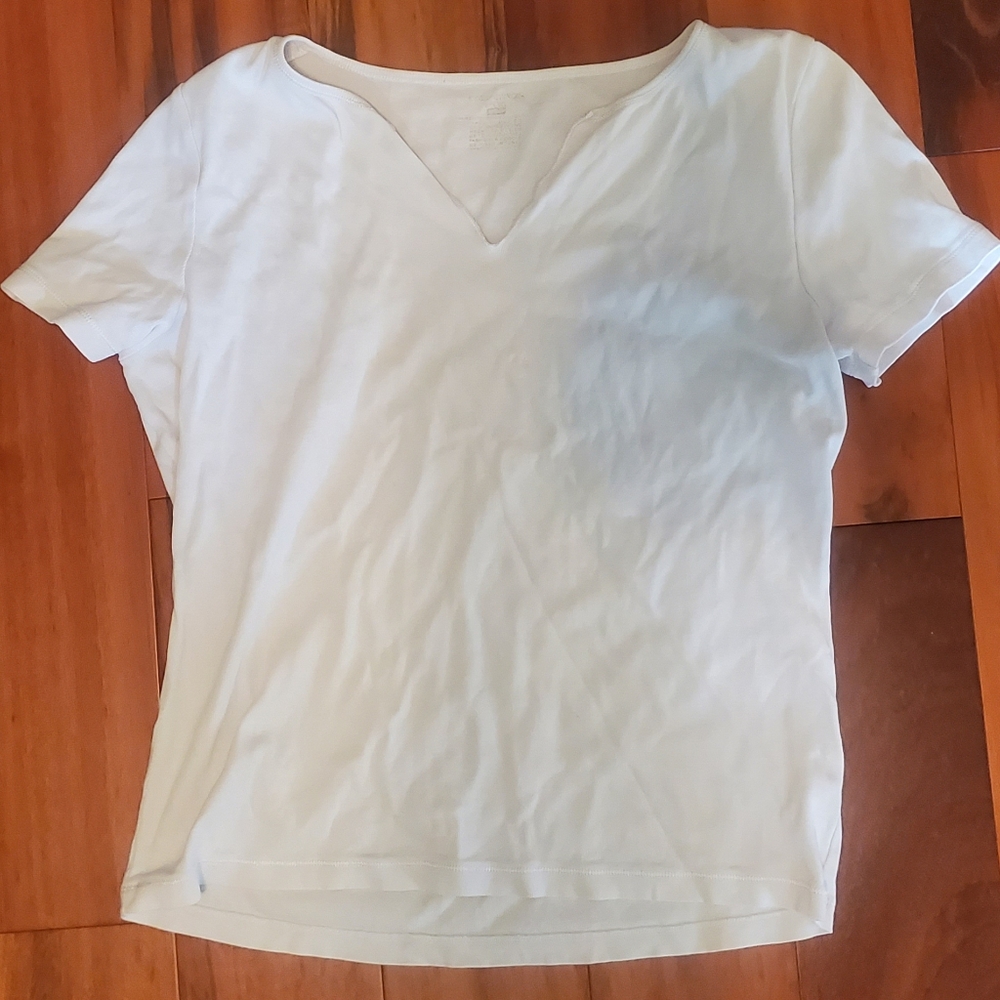 White V-Neck T-Shirt